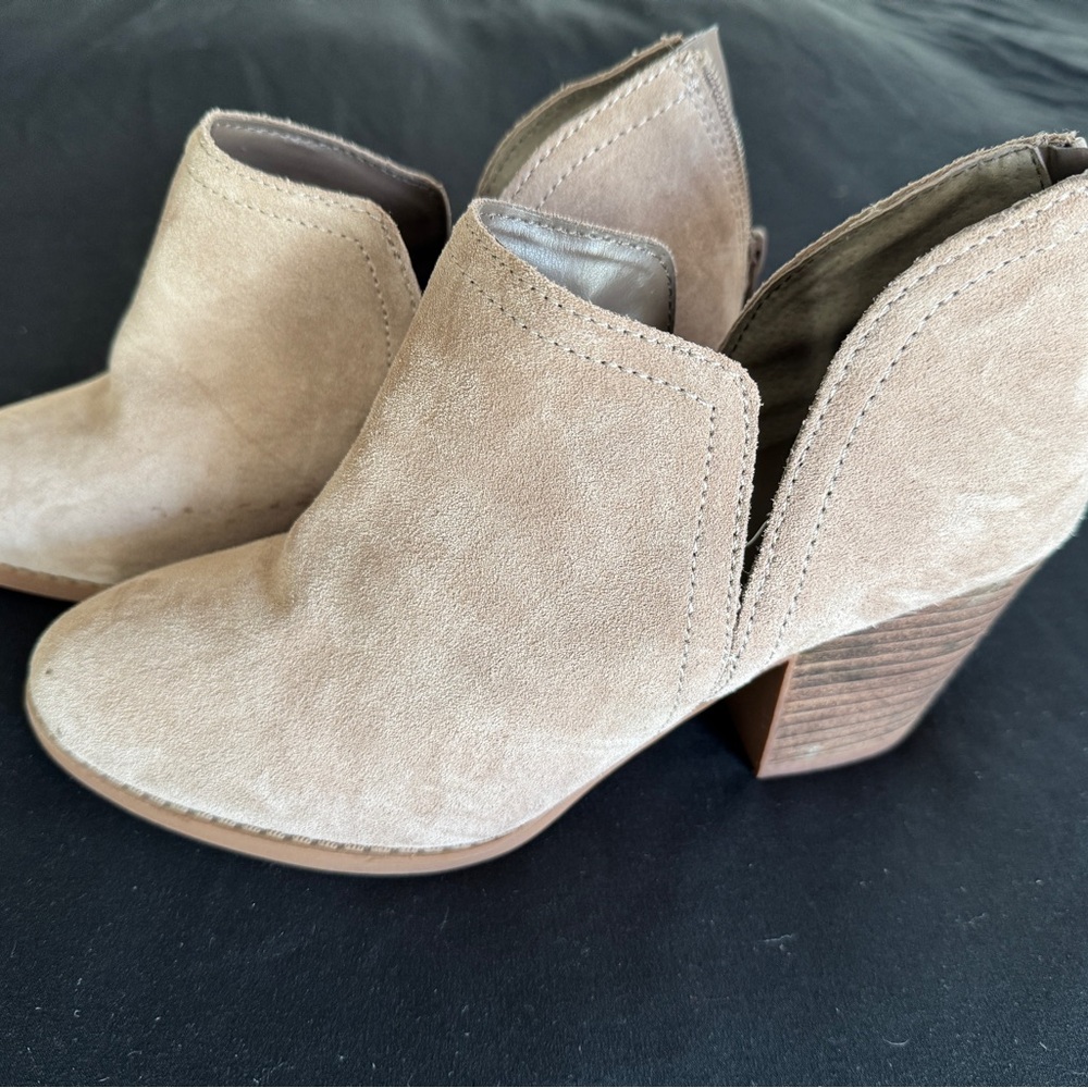 Tan Suede Ankle Booties